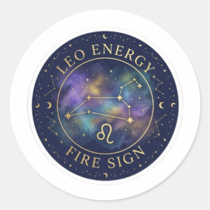 Redonda Pegatina de la constelación zodiacal de la energía