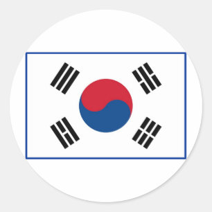 Redonda Pegatina de la Corea del Sur