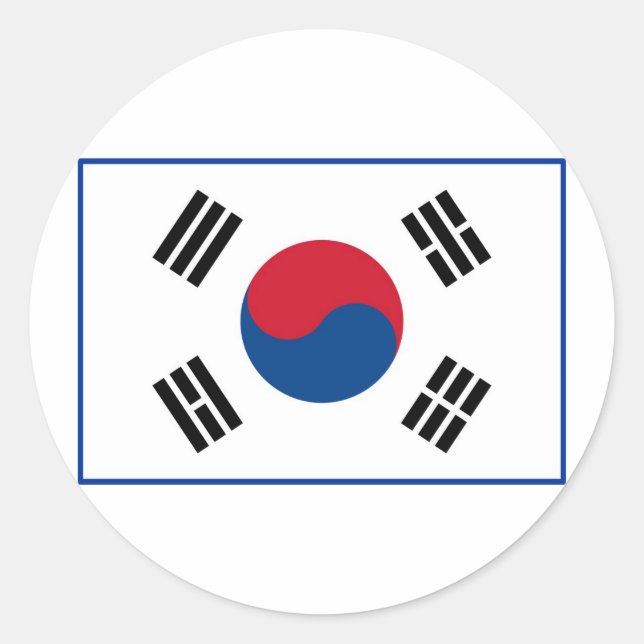 Redonda Pegatina de la Corea del Sur (Anverso)