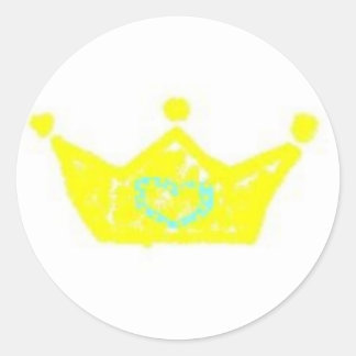 Redonda Pegatina de la corona del príncipe