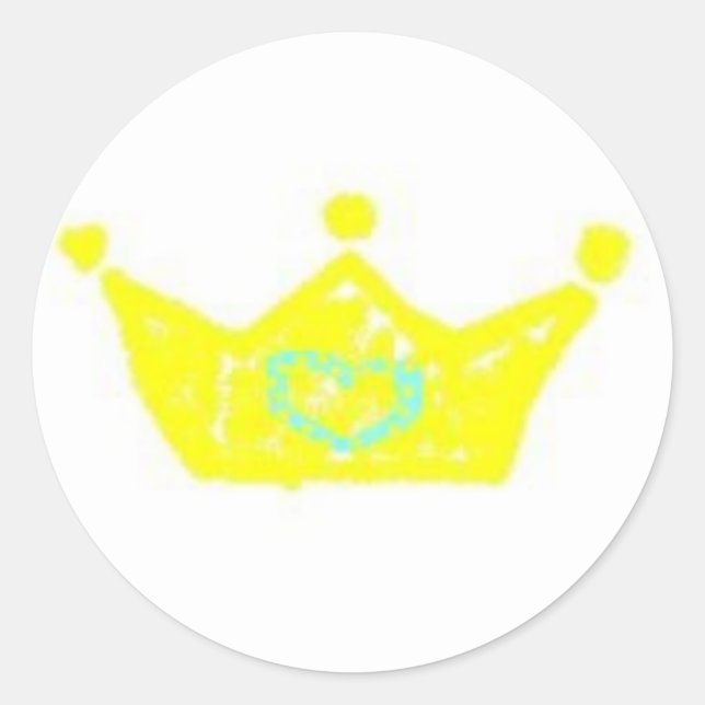 Redonda Pegatina de la corona del príncipe (Anverso)