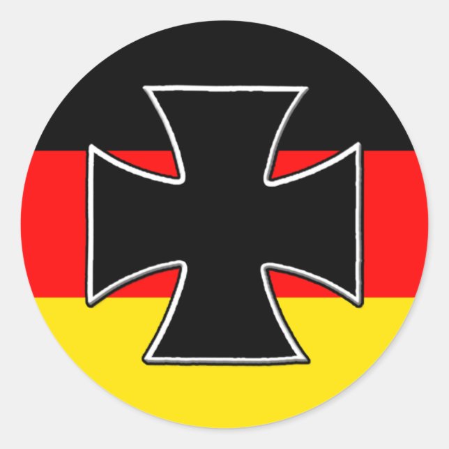 Redonda Pegatina de la Cruz de Hierro de Alemania (Anverso)