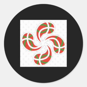 Redonda Pegatina de la Cruz vasca