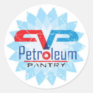 Redonda Pegatina de la despensa del petróleo