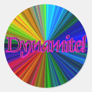 Redonda Pegatina de la dinamita