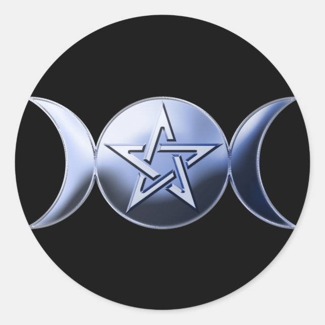 Redonda Pegatina de la diosa lunar (Anverso)