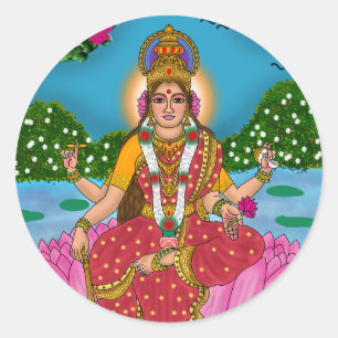 Redonda Pegatina de la Diosa Siddhidatri