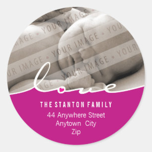 Redonda Pegatina DE LA DIRECCIÓN DE LA FOTO: