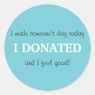 Redonda Pegatina de la donación