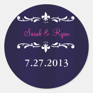 Redonda pegatina de la envolvente de la flota azul marino 