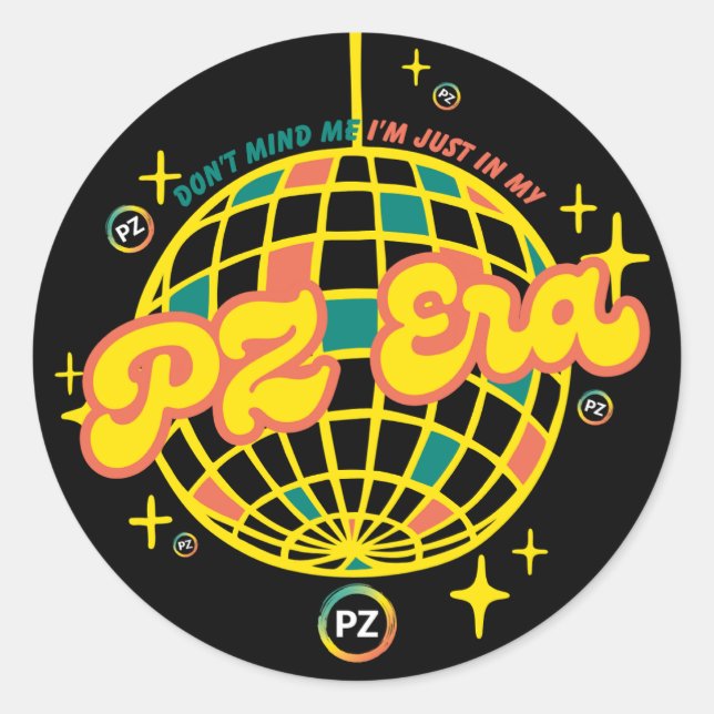Redonda Pegatina de la era PZ (Anverso)