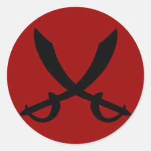 Redonda Pegatina de la espada del pirata