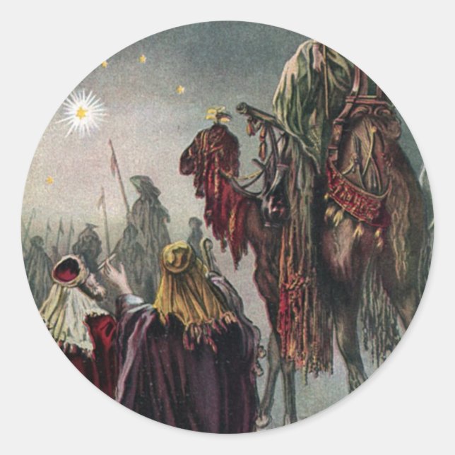 Redonda Pegatina de la Estrella de Belén (Anverso)