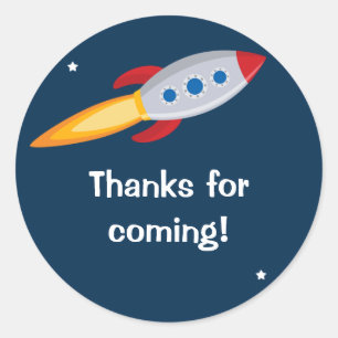 Redonda Pegatina de la fiesta de cumpleaños del buque de c