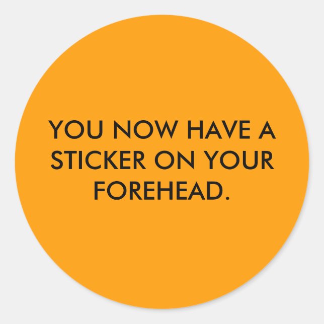 Redonda Pegatina de la frente (Anverso)