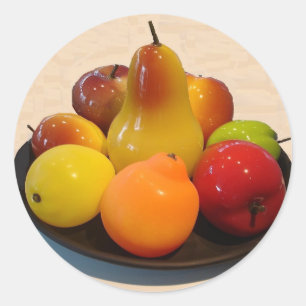 Redonda Pegatina de la fruta