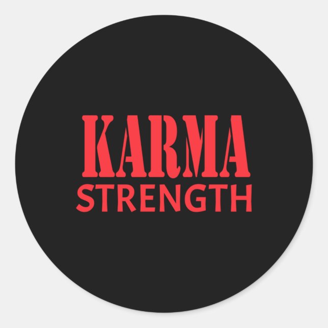 Redonda Pegatina de la fuerza de Karma (Anverso)