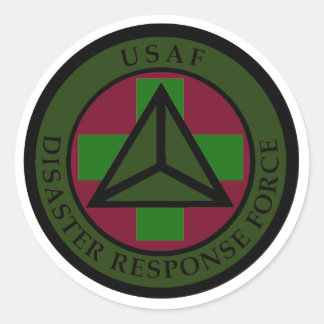 Redonda Pegatina de la Fuerza de Respuesta a Desastres (Wo