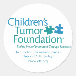Redonda Pegatina de la Fundación Tumor Infantil - Personal