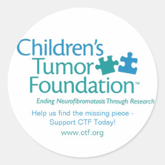 Redonda Pegatina de la Fundación Tumor Infantil - Personal