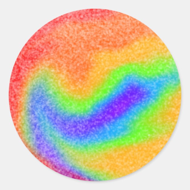 Redonda Pegatina de la galaxia arcoiris (Anverso)