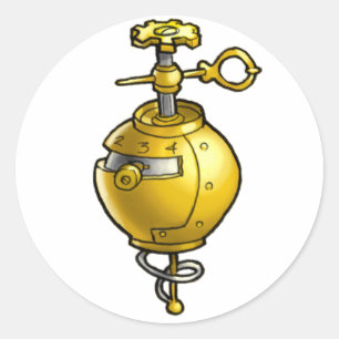 Redonda Pegatina de la granada