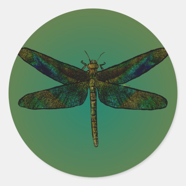 Redonda Pegatina de la huida del atardecer de septiembre (Anverso)