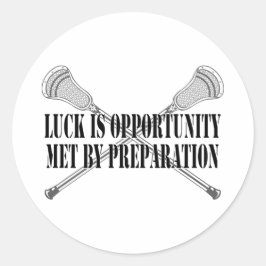 Redonda Pegatina de la Luck Motivation Lacrosse