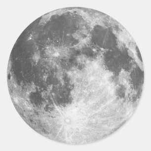 Redonda Pegatina de la Luna Llena