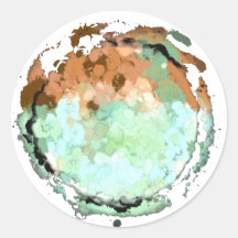 Pegatina de la luna verde verde de Capricornio