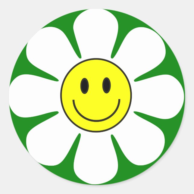 Redonda pegatina de la margarita de la cara (Anverso)