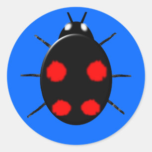 Redonda Pegatina de la mariquita del Harlequin