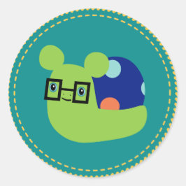 Redonda PEGATINA de la mascota de caracol IGGPPCamp