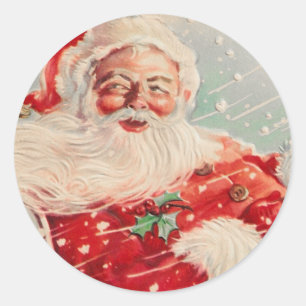 Redonda Pegatina de la Navidad de Santa Claus