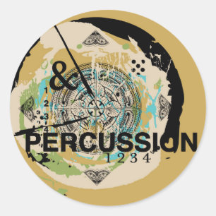 Redonda Pegatina de la percusión