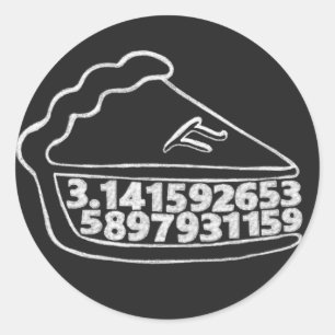 Redonda Pegatina de la pizarra de la empanada del pi