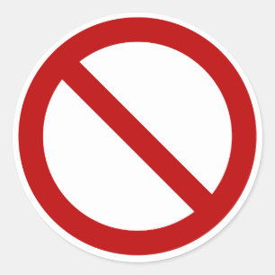 Redonda Pegatina de la "prohibición" de DIY
