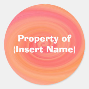 Redonda Pegatina de la propiedad - modificado para