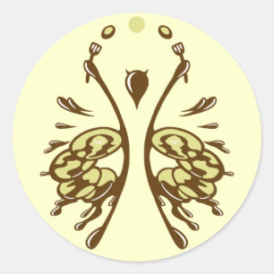 Redonda Pegatina de la psique