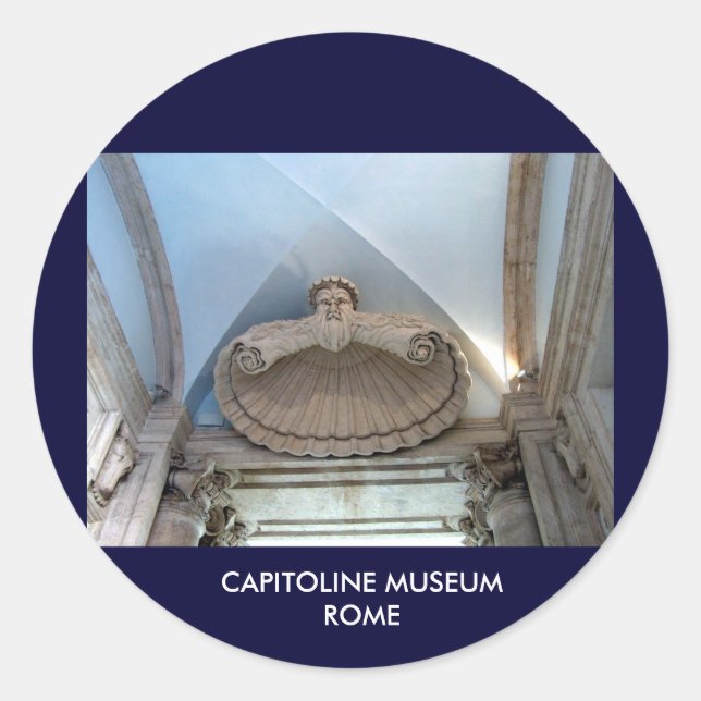 Redonda Pegatina de la Puerta del Museo Capitolino (Anverso)