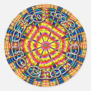 Redonda Pegatina de la química orgánica