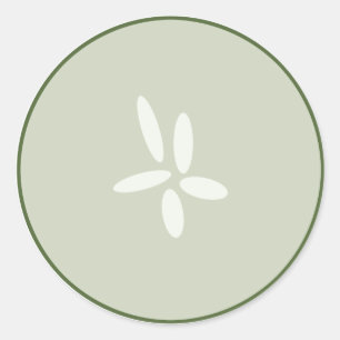 Redonda Pegatina de la rebanada del pepino