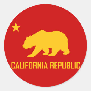 Redonda Pegatina de la República de California