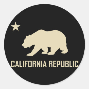 Redonda Pegatina de la república de California