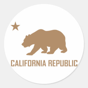 Redonda Pegatina de la República de California