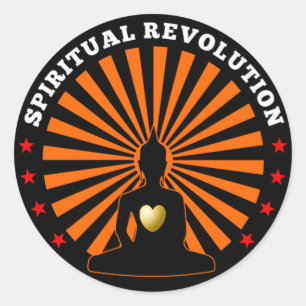 Redonda Pegatina de la revolución espiritual