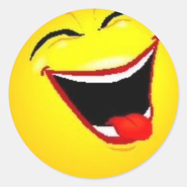 Redonda Pegatina de la risa (Anverso)