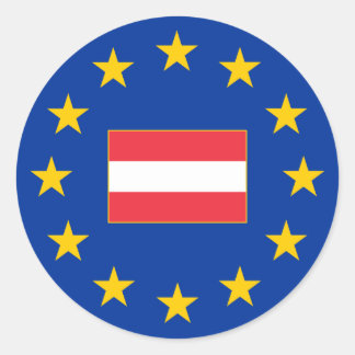 Redonda Pegatina de la Ronda Austria de la Unión Europea