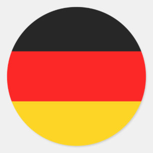 Redonda Pegatina de la Ronda de Bandera de Alemania