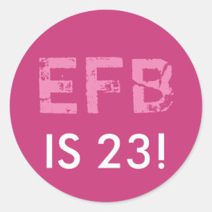 Redonda Pegatina de la ronda de cumpleaños inicial